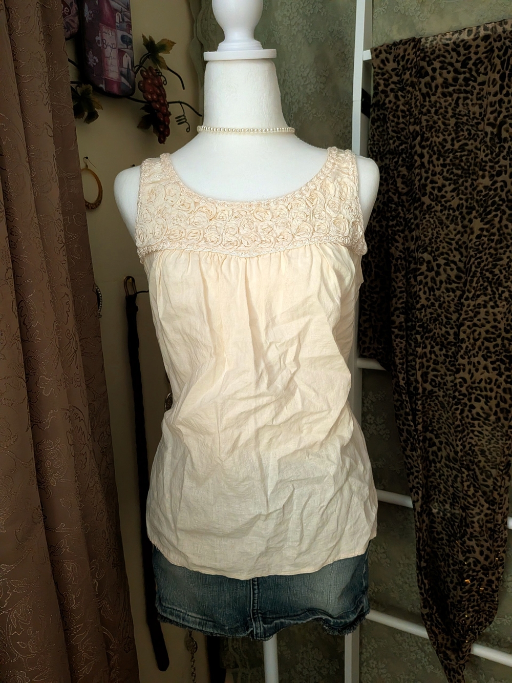 Marisa Christiana Linen Coquette Babydoll Top